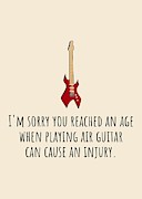 Air Guitar Birthday Card - Sarcasm Birthday Card - Guitar Player Card - Guitarist Greeting Card - Gr Digital Art by Joey Lott