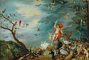 Air-one of four paintings showing the four elements. Painting by Jan Brueghel the Elder -1568-1625- Air-one of four paintings showing the four elements. Painting by Jan Brueghel the Elder -1568-1625-