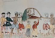 Alfonso De Alburqueque In 1509 Entering Goa - Detail Of His Drought - Woman In Baldaquin, 1889. Drawing by Album