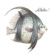 Aloha Fish Painting by Patricia Pinto