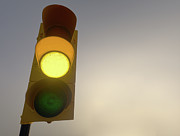 Amber Traffic Light Photograph by Science Photo Library
