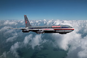 American Airlines Boeing 707 Mixed Media by Erik Simonsen