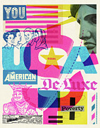 American Collage Drawing by CSA Images American Collage Drawing by CSA Images