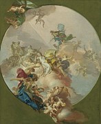 An Allegory Of Peace, A Preparatory Study For A Ceiling Painting by Giacinto Diana An Allegory Of Peace, A Preparatory Study For A Ceiling Painting by Giacinto Diana