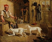 An Interior Scene With A Servant And Parson Jack Russell Painting by Lambert Marshall