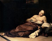 Andrea Vaccaro -Attribution- / 'Saint Agatha in Prison', 17th century, Italian School, Canvas. Painting by Andrea Vaccaro -c 1600-1670- Andrea Vaccaro -Attribution- / 'Saint Agatha in Prison', 17th century, Italian School, Canvas. Painting by Andrea Vaccaro -c 1600-1670-