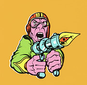 Angry spaceman Drawing by CSA Images Angry spaceman Drawing by CSA Images