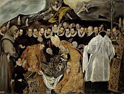 Anonymous -Copy de El Greco- 'The Burial of the Count of Orgaz -detail-', ca. 1625, Spanish School. Painting by El Greco -1541-1614-