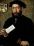 Anonymous / 'Un conquistador de Indias', 1501-1535, Spanish School, Oil on panel. Painting by Anonymous