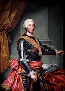 Anton Rafael Mengs / 'Carlos III', ca. 1761, German School, Oil on canvas, 151,1 cm x 109 cm. Painting by Anton Raphael Mengs -1728-1779-