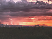 Arizona Sunset Lightning  Photograph by Chance Kafka