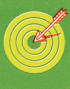 Arrow in the Bullseye Drawing by CSA Images Arrow in the Bullseye Drawing by CSA Images