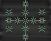 Art Deco Flower Pattern Drawing by Joan Stratton