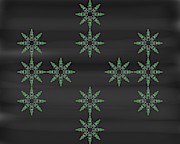 Art Deco Green Black Drawing by Joan Stratton