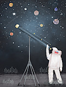 Astronaut Astrology  Painting by Bri Buckley