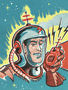 Astronaut with Transmitter Drawing by CSA Images Astronaut with Transmitter Drawing by CSA Images