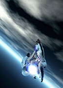 Astronauts In Space Photograph by Science Photo Library