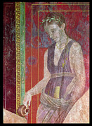 Attendant Pouring Liquid From A Jug, North Wall, Oecus 5, 60-50 Bc Painting by Roman