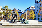 Attila Jozsef sculpture Photograph by Diane Macdonald