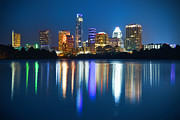 Austin Skyline Cityscape At Night Photograph by Dszc