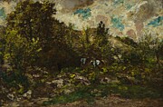 Autumn, C.1867-69 Oil On Wood Panel Painting by Adolphe Joseph Thomas Monticelli
