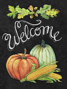 Autumn Harvest II Welcome Mixed Media by Mary Urban