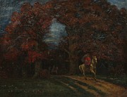 Autumn Landscape With Horsemen Painting by Otto Ludvig Sinding