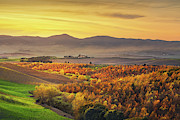 Autumn panorama in Tuscany Photograph by Stefano Orazzini