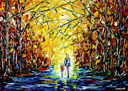 Autumn Sun Painting by Mirek Kuzniar