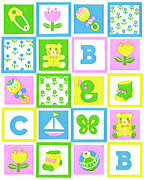 Baby Pattern Drawing by CSA Images Baby Pattern Drawing by CSA Images