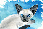 Baby Siamese Chic Painting by Dora Hathazi Mendes