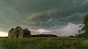 Backyard Lightning Photograph by Laura Hedien