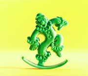 Balancing Green Clown Drawing by CSA Images