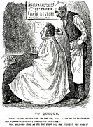 Bald Hairdresser Recomending Hair Restoring Lotion Drawing by George Du Maurier