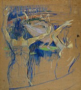 Ballet de Papa Chrysantheme, 1892 Oil on cardboard, 65 x 58,3 cm. Painting by Henri de Toulouse Lautrec -1864-1901-