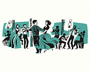 Ballroom Dance Drawing by CSA Images Ballroom Dance Drawing by CSA Images