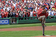 Barack Obama Pitching Photograph by Granger