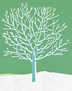 Bare Tree in Winter Drawing by CSA Images Bare Tree in Winter Drawing by CSA Images