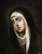 Bartolome Esteban Murillo / 'Mater Dolorosa', 1660-1670, Spanish School. VIRGIN MARY. Painting by Bartolome Esteban Murillo -1611-1682-