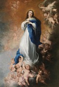 Bartolome Esteban Murillo / 'The Immaculate Conception of Los Venerables'. Ca. 1678. Oil on canvas. Painting by Bartolome Esteban Murillo -1611-1682-