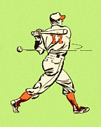Baseball Player Swinging Bat Drawing by CSA Images Baseball Player Swinging Bat Drawing by CSA Images