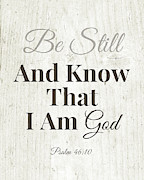 Be Still And Know That I Am God- Art by Linda Woods Mixed Media by Linda Woods