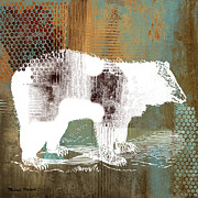 Bear On Abstract Mixed Media by Michael Marcon Bear On Abstract Mixed Media by Michael Marcon