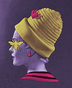 Beehive Cap Fashion Drawing by CSA Images