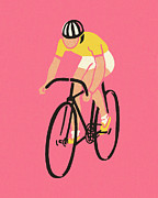Bicyclist Drawing by CSA Images Bicyclist Drawing by CSA Images