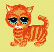 Big Eyed Cat Drawing by CSA Images
