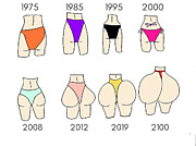 Bikini Briefsbottom Fashion Over Time Drawing by Cartoons Hate Her
