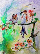 Birds Summer Impressions Digital Art by Ginette Callaway