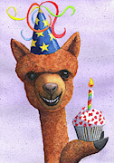 Birthday Alpaca Painting by Catherine G McElroy