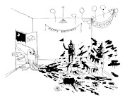 Birthday Surprise Drawing by Edward Steed